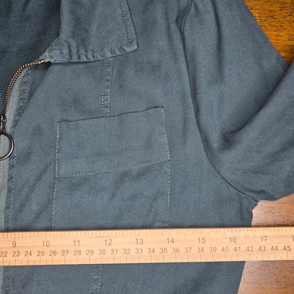 XCVI Women Utility Safari Jacket Small Teal Cinched Gorpcore Granola Girl Hiking - Picture 9 of 10